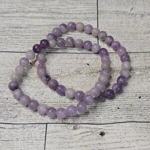 Lepidolite Crystal Beaded bracelet